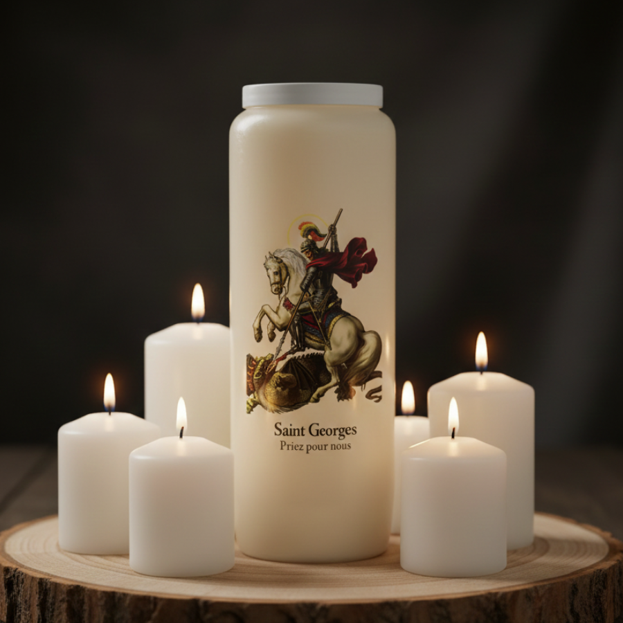 bougie-de-neuvaine-saint-georges-9-jours-boutique-esoterique-en-ligne-le-temple-d-heydines