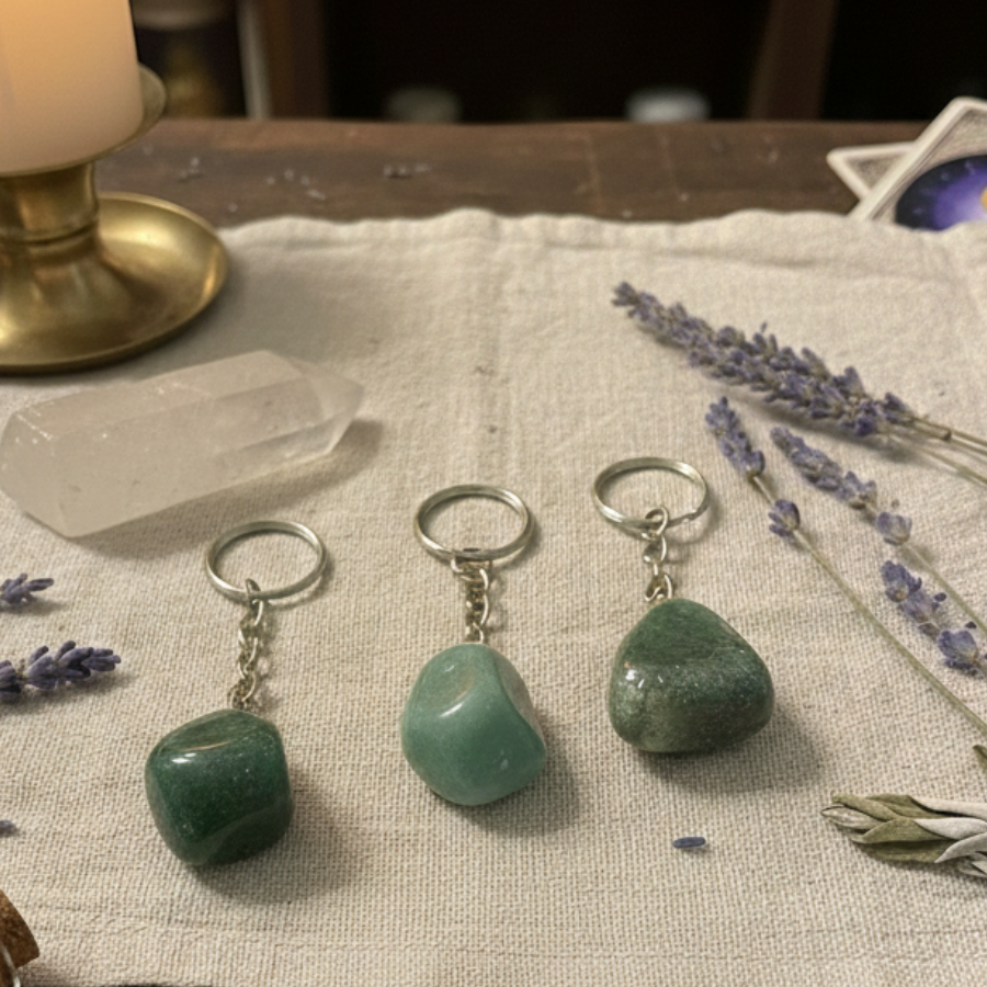 porte-cle-aventurine-verte-boutique-esoterique-en-ligne-le-temple-d-heydines