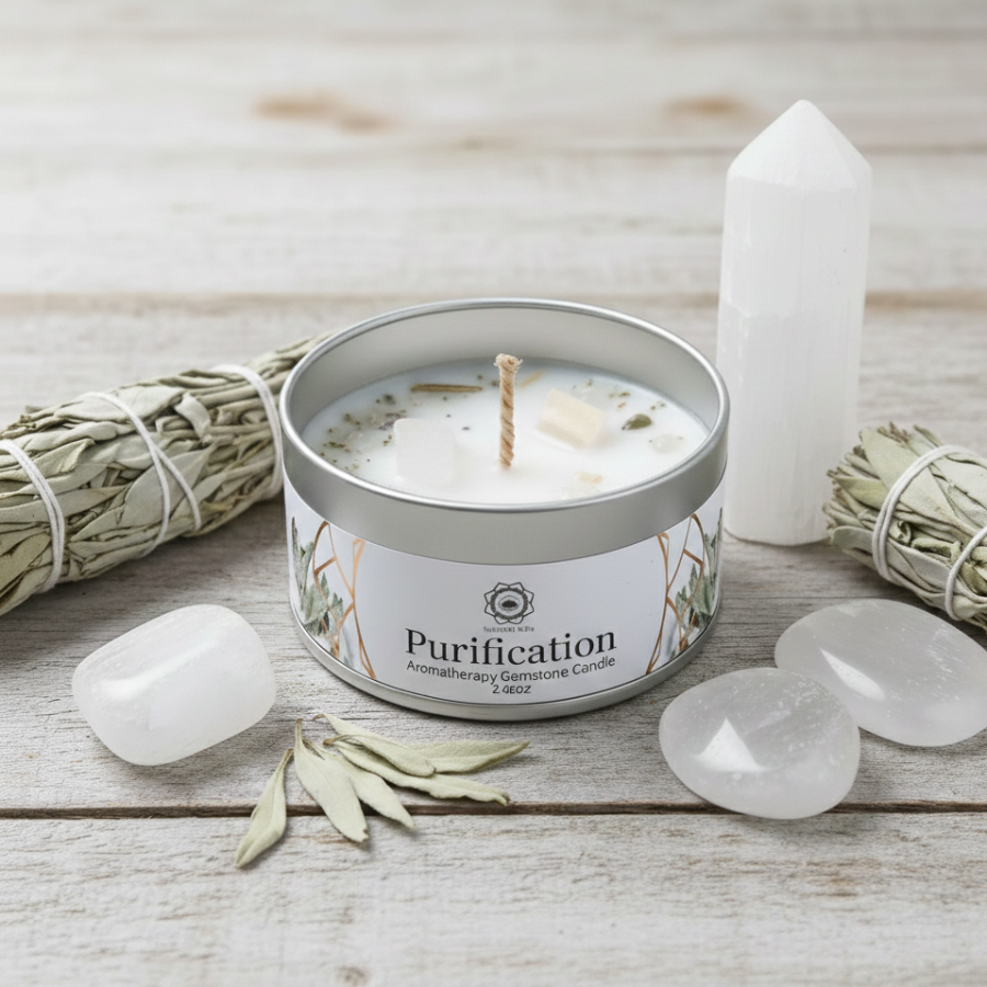 bougie-parfumee-purification-green-tree-selenite-sauge-blanche-70-grammes-boutique-esoterique-en-ligne-le-temple-d-heydines