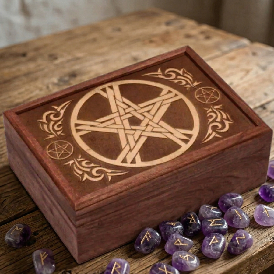 boite-en-bois-pentacle-boutique-ésotérique-en-ligne-le-temple-d-heydines