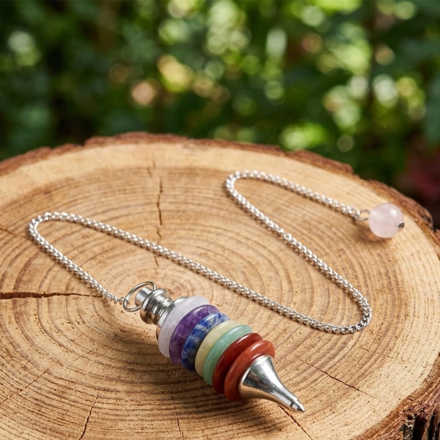 pendule-7-chakras-pierres-naturelles-metal-argent-boutique-esoterique-en-ligne-le-temple-d-heydines