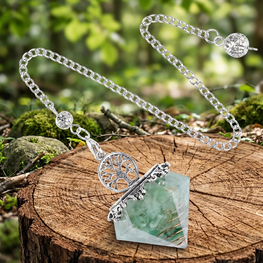 pendule-orgonite-aventurine-verte-arbre-de-vie-6-faces-resines-pierres-naturelles-et-metal-argente-boutique-esoterique-en-ligne-le-temple-d-heydines