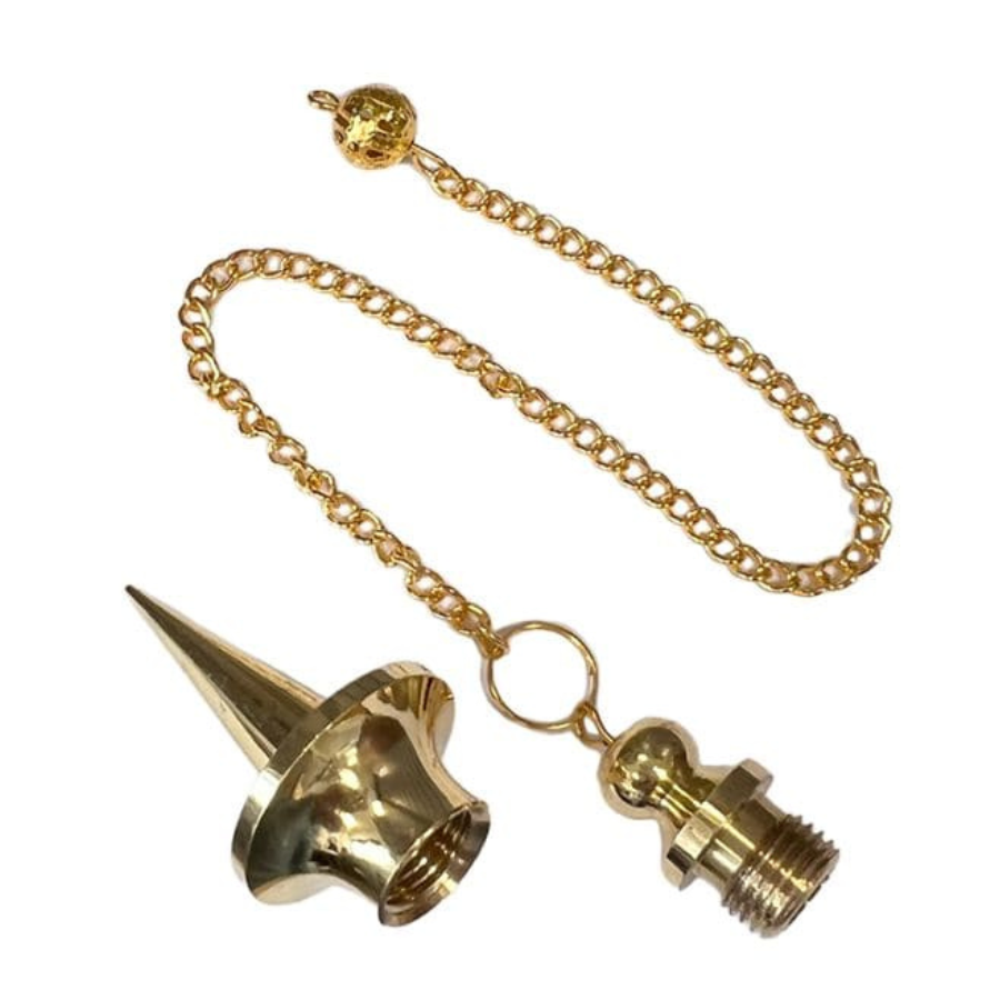pendule-guerison-yoga-en-metal-dore-avec-reservoir-boutique-esoterique-le-temple-d-heydines