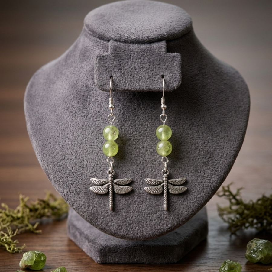 boucles-d-oreilles-prehnite-avec-libellule-argent-925-boutique-esoterique-en-ligne-le-temple-d-heydines