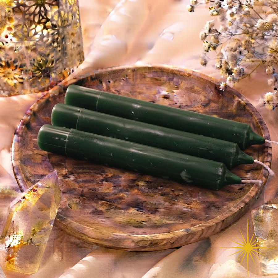 bougie-de-rituel-vert-sapin-teintee-masse-boutique-le-temple-d-heydines