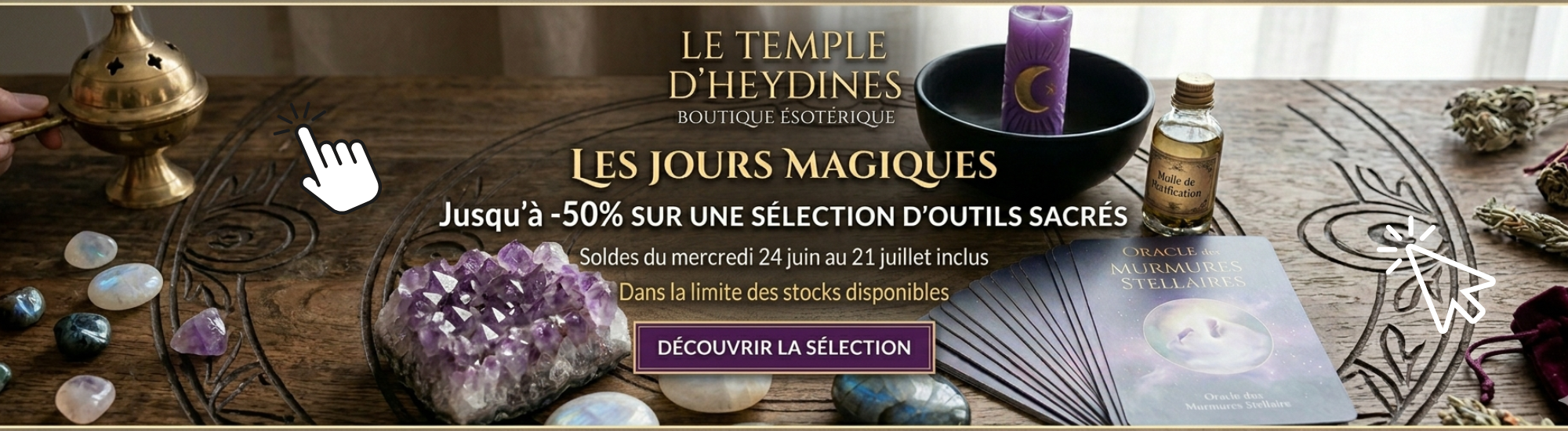 Soldes d'été boutique Le Temple d'Heydinès