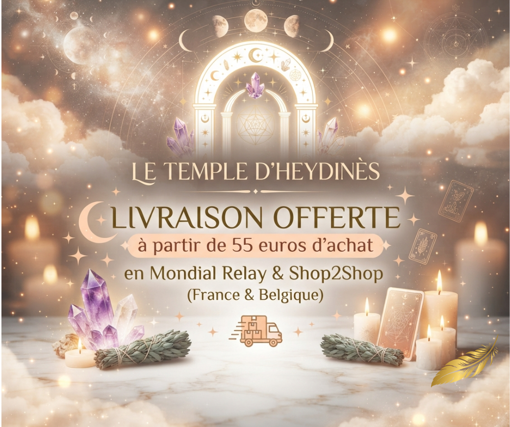 affiche livraison offerte boutique esoterique le temple d heydines