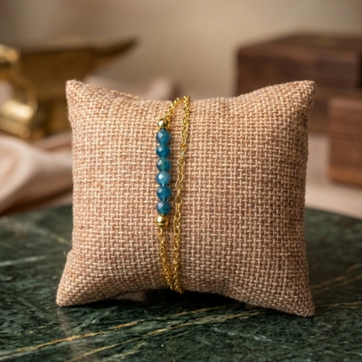 bracelet-apatite-facettee-chaine-double-en-acier-inoxydable-reglable-or-boutique-esoterique-en-ligne-le-temple-d-heydines