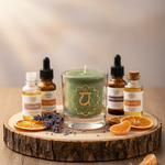 bougie-parfumee-huiles-essentielles-ladandin-orange-mandarine-charka-coeur-anahata-boutique-esoterique-en-ligne-le-temple-d-heydines