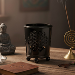 bougeoir-en-metal-noir-fleur-de-vie-pour-bougie-chauffe-plat-boutique-esoterique-en-ligne-le-temple-d-heydines