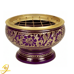 brule-encens-en-laiton-or-et-pourpre-boutique-esoterique-le-temple-d-heydines