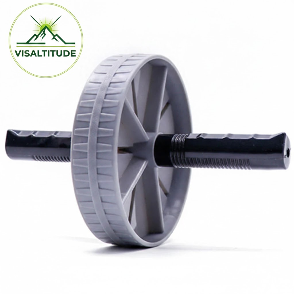 Roue abdominale classique Altitude  VISALTITUDE sur fond blanc - Accessoire de base pour renforcement abdominal et équilibre