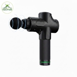 Pistolet de massage G-Pro Visaltitude noir avec logo, tête ronde et anneau lumineux LED de contrôle