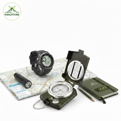 Collection d'instruments de navigation et boussoles militaires haute précision