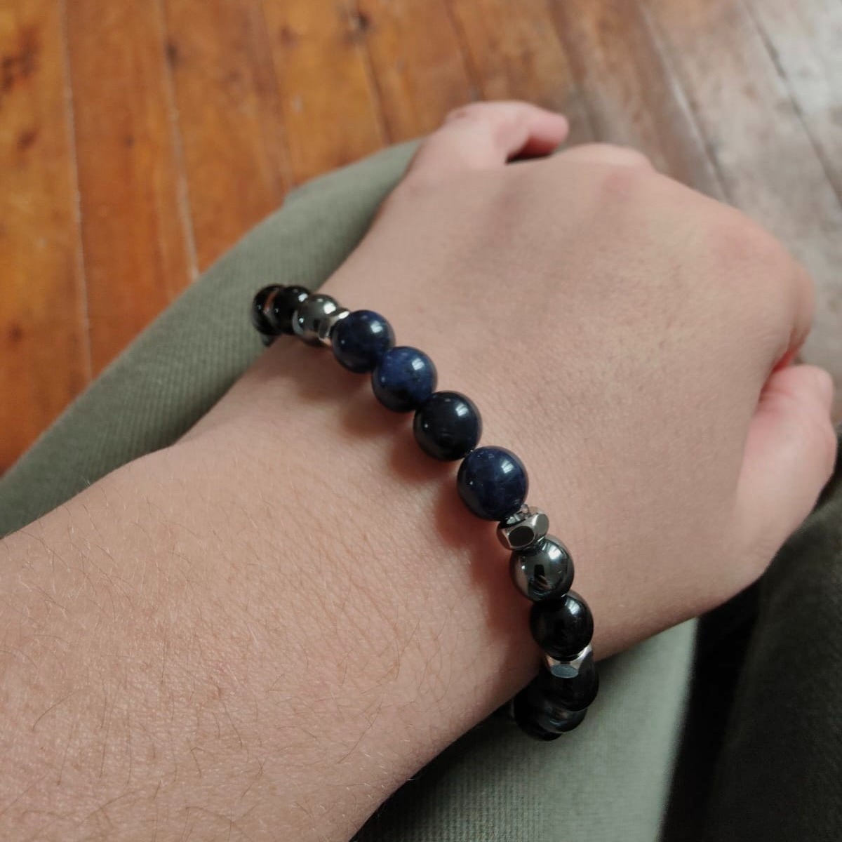 Bracelet - Protection & Communication - Tourmaline, Hématite & Sodalite