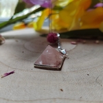 Pendentif quartz rose pyramide