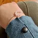 Bracelets chaîne quartz rose