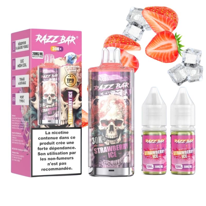 Puff Razz Bar 30K 2X10ml - Razz Bar