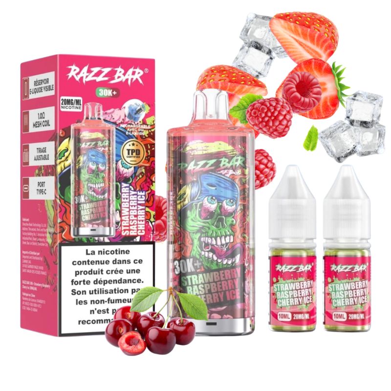 Puff Razz Bar 30K 2X10ml - Razz Bar