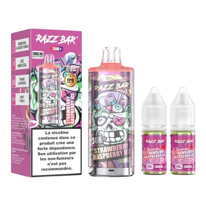 Puff Razz Bar 30K 2X10ml - Razz Bar