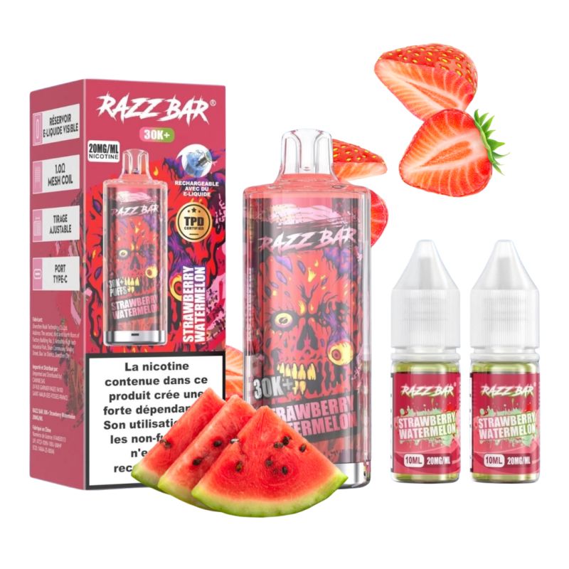 Puff Razz Bar 30K 2X10ml - Razz Bar