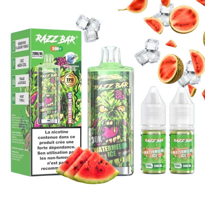 Puff Razz Bar 30K 2X10ml - Razz Bar