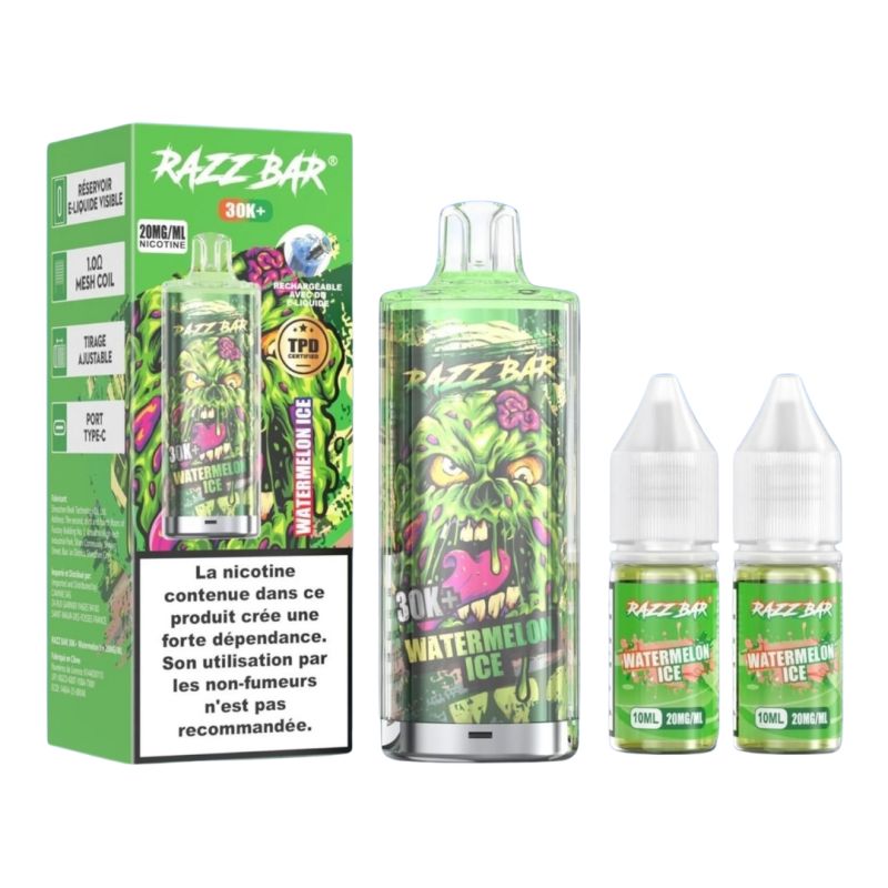 Puff Razz Bar 30K 2X10ml - Razz Bar