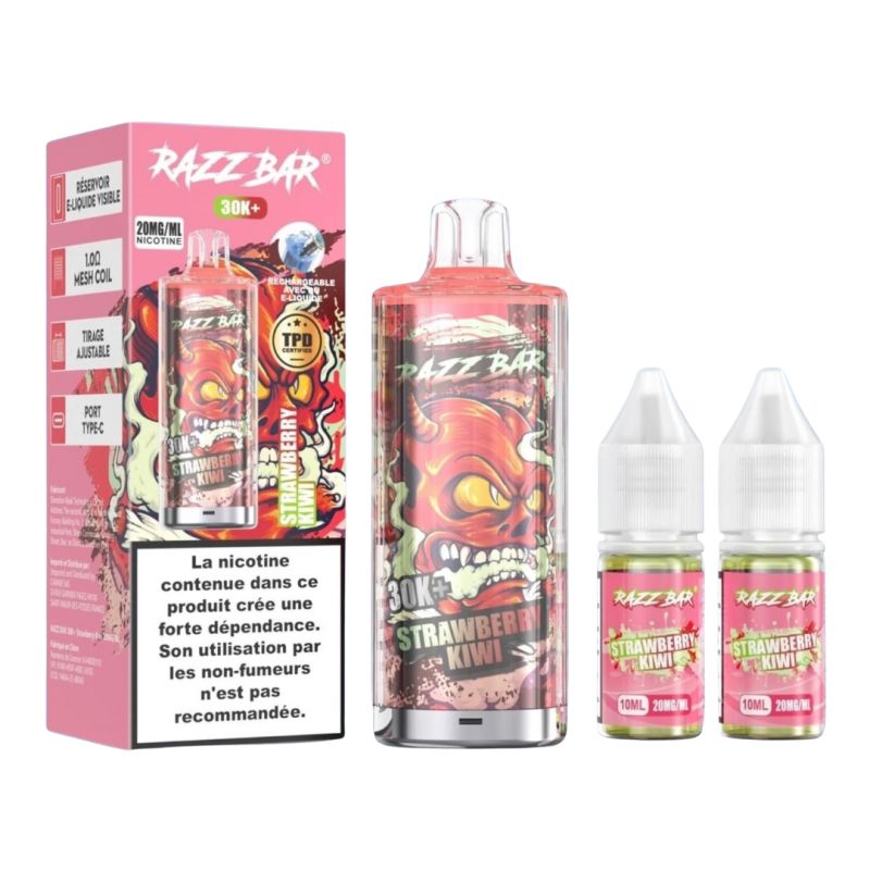 Puff Razz Bar 30K 2X10ml - Razz Bar