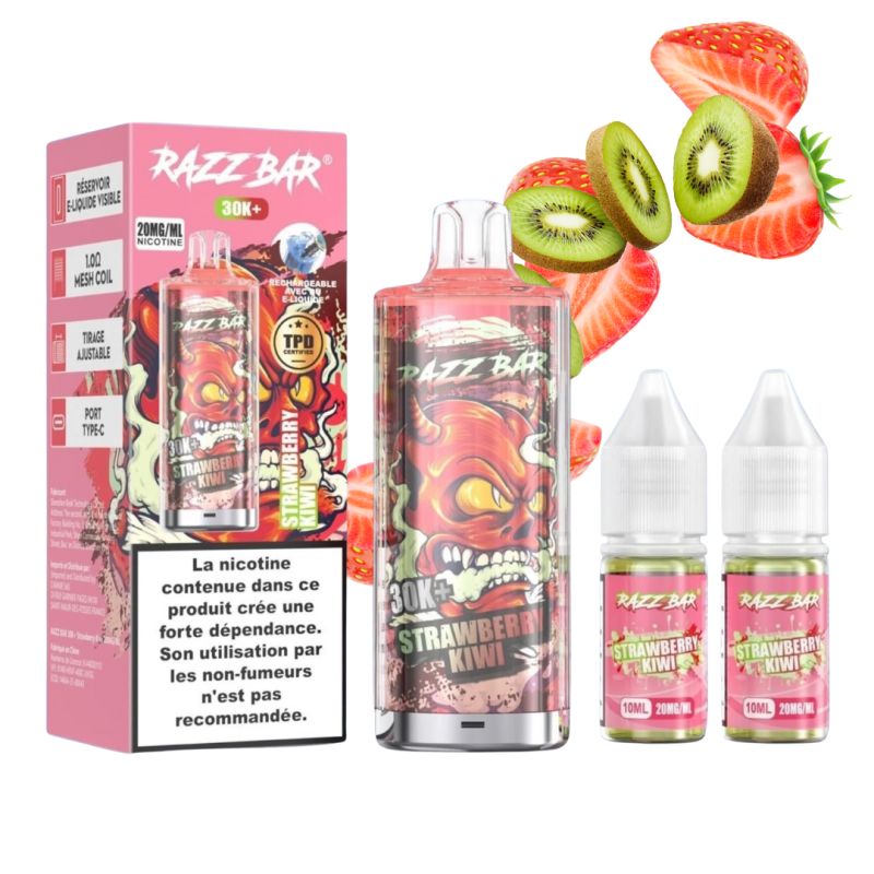 Puff Razz Bar 30K 2X10ml - Razz Bar