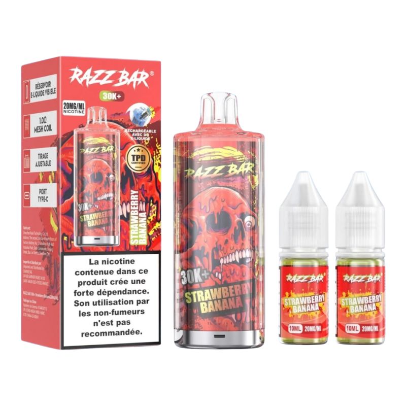 Puff Razz Bar 30K 2X10ml - Razz Bar