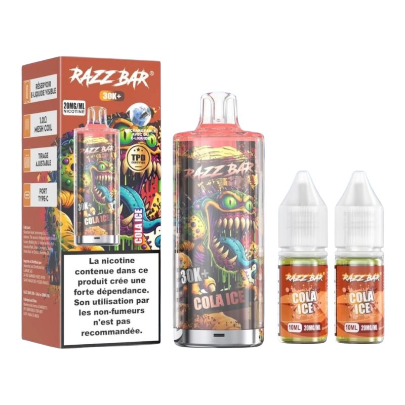 Puff Razz Bar 30K 2X10ml - Razz Bar