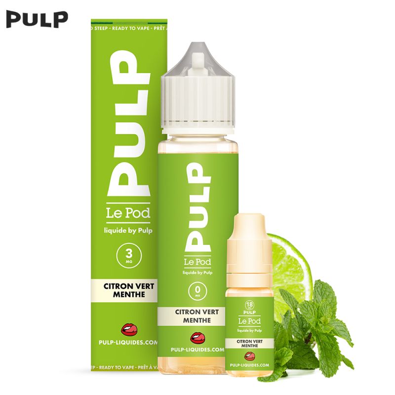 Pack Citron Vert Menthe 60ml - Le Pod Liquide by Pulp