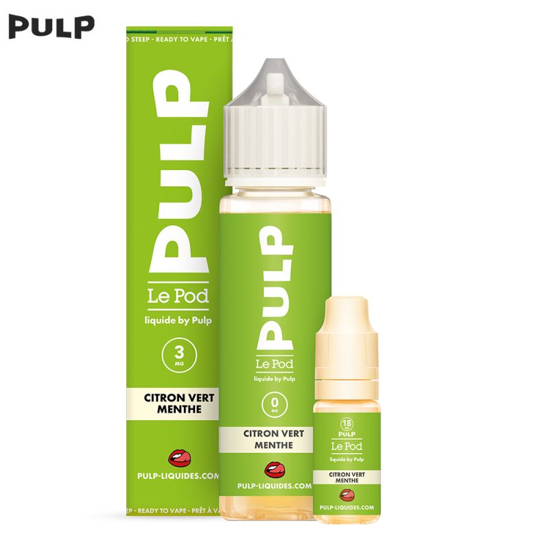 Pack Citron Vert Menthe 60ml - Le Pod Liquide by Pulp