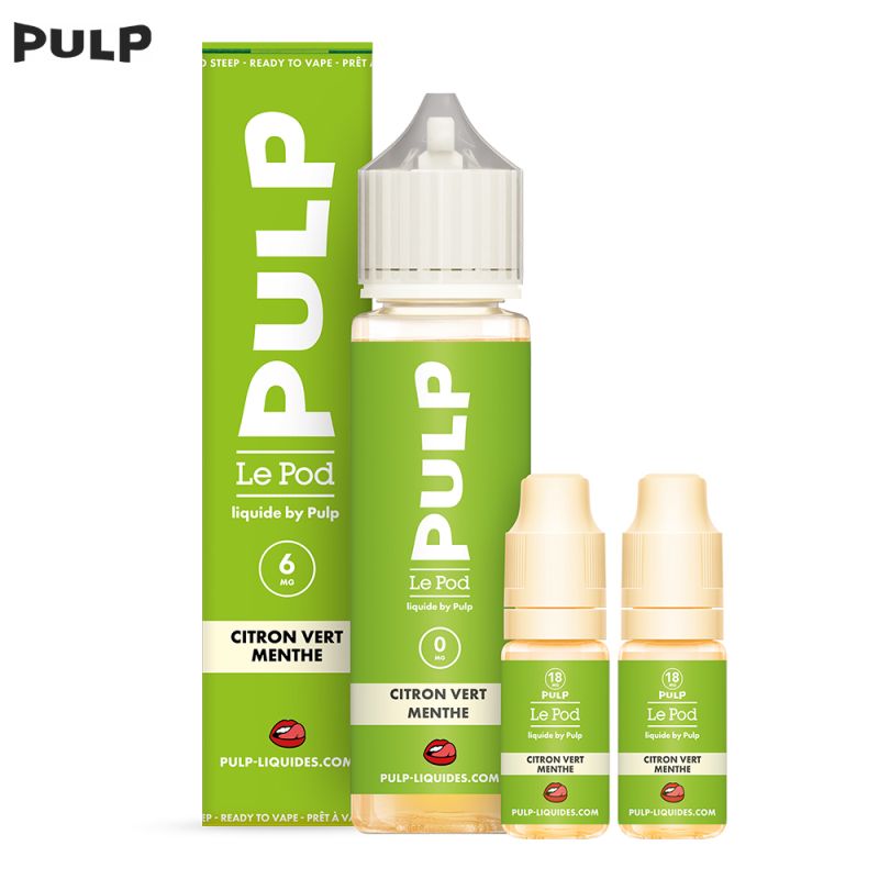 Pack Citron Vert Menthe 60ml - Le Pod Liquide by Pulp