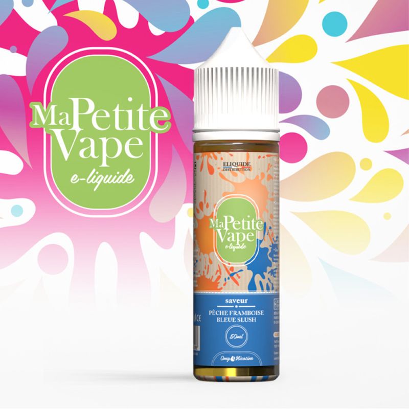 Pêche Framboise Bleue Slush 50ml - Ma Petite Vape