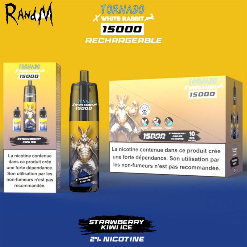 Puff Strawberry Kiwi Ice 15K 2x10ml - Tornado by RandM