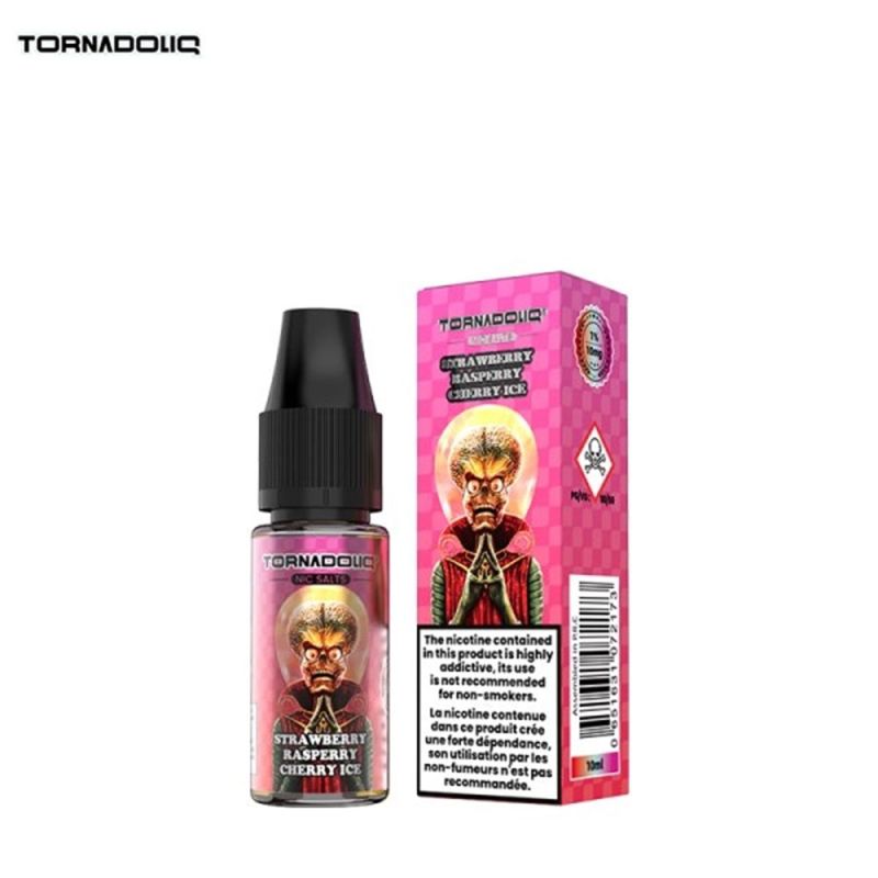 Strawberry Raspberry Cherry Ice 10ml Nic Salt - Tornadoliq