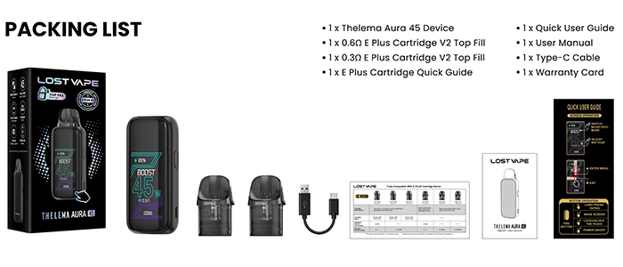 meilleur lost vape pod thelema aura 45