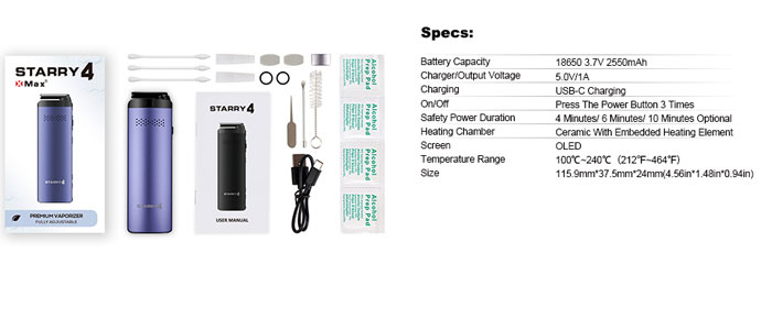 prix boutique vaporisateur starry v4 xmax
