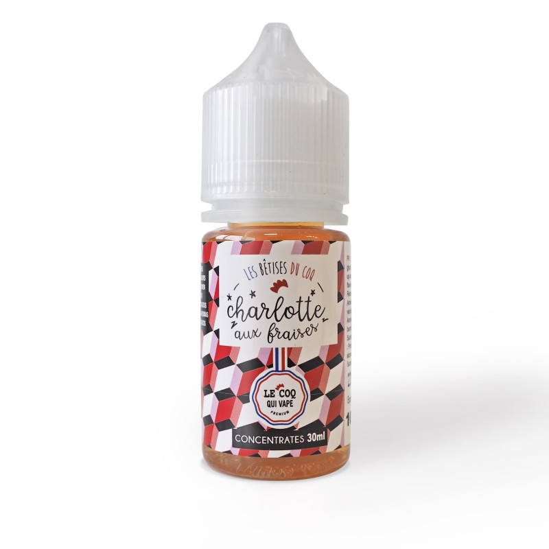Concentré Charlotte aux fraises 30ml - Les Bêtises du Coq