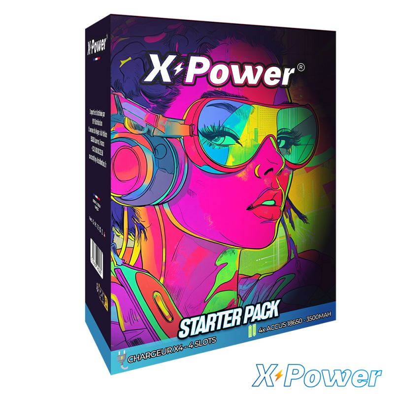 starter-pack-chargeur-x4-accus-18650-x-power