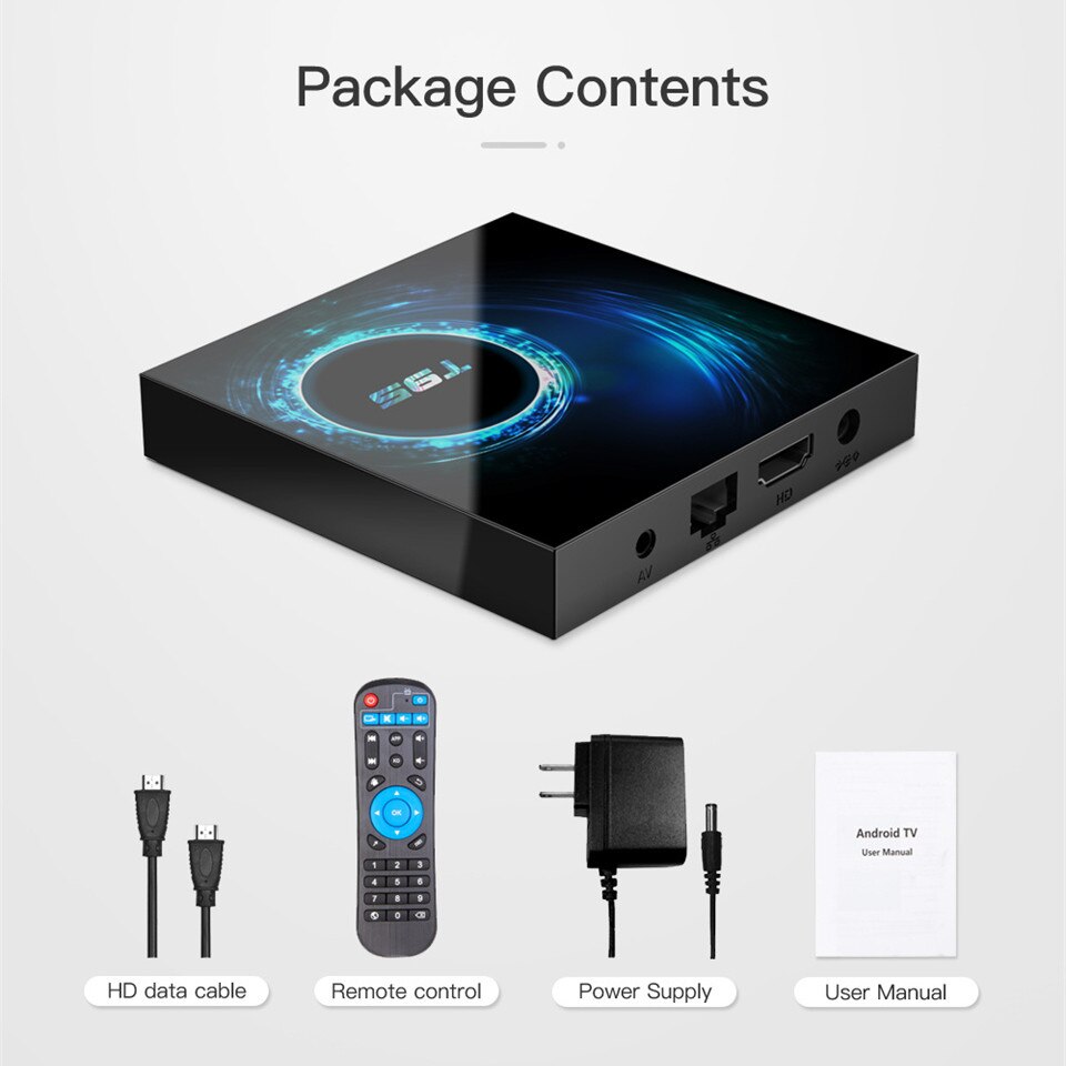 T95 Smart TV Box Android 10.0 5G Dual Wifi 3D Voice 16g 32gb 64gb 4k Quad Core BT 5.0 Set Top Box Media Player