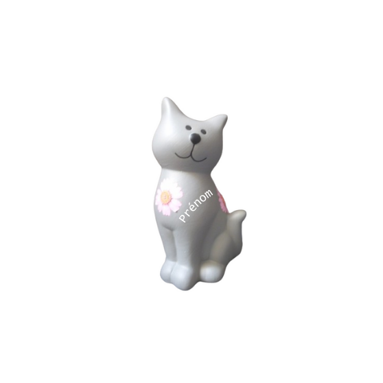 tirelire personnalisée chat gris