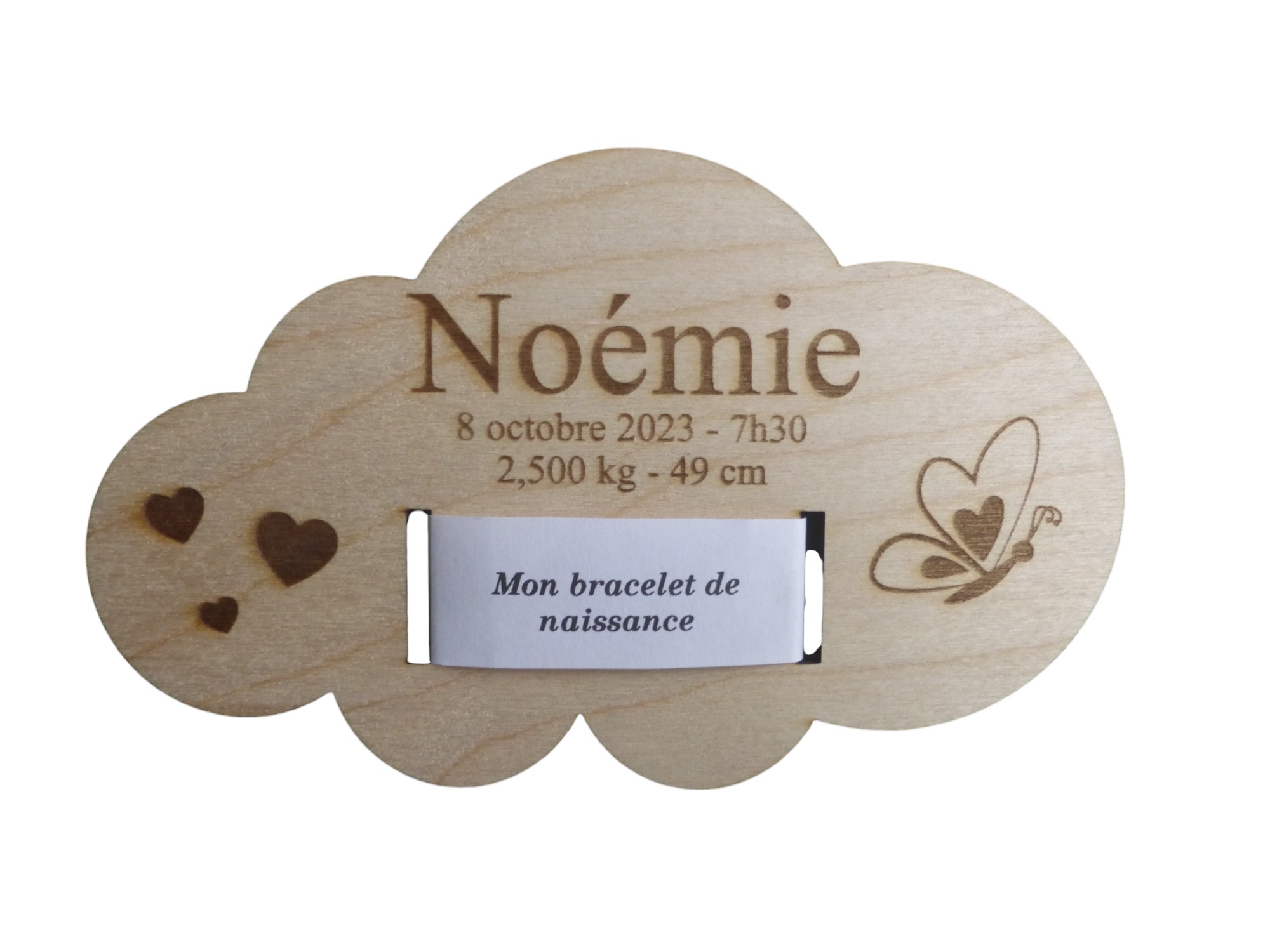 nuage bracelet maternité papillon