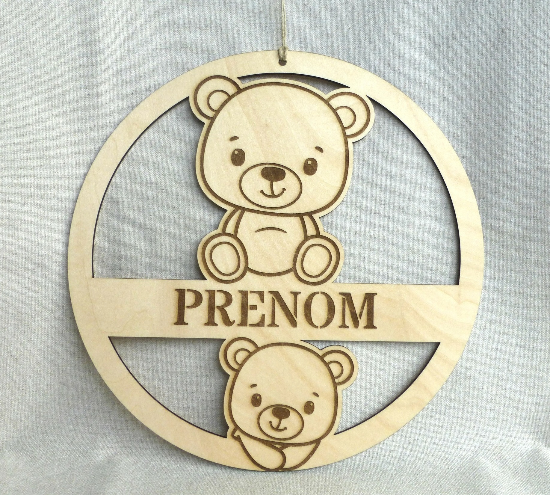 Couronne en bois avec prénom pour chambre denfant