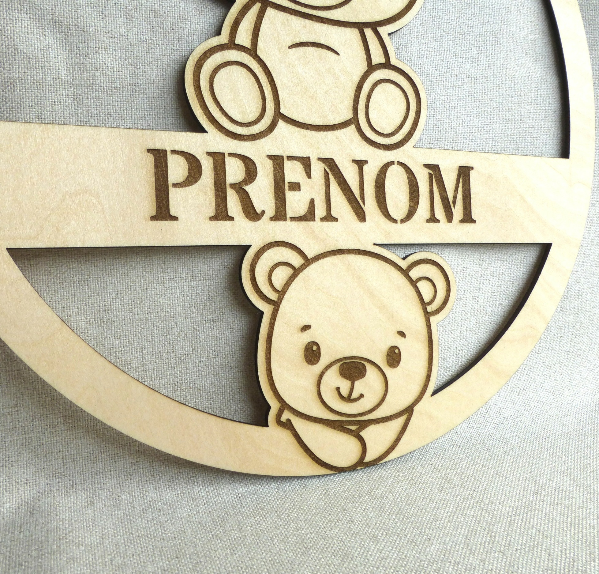 Couronne en bois avec prénom pour chambre denfant