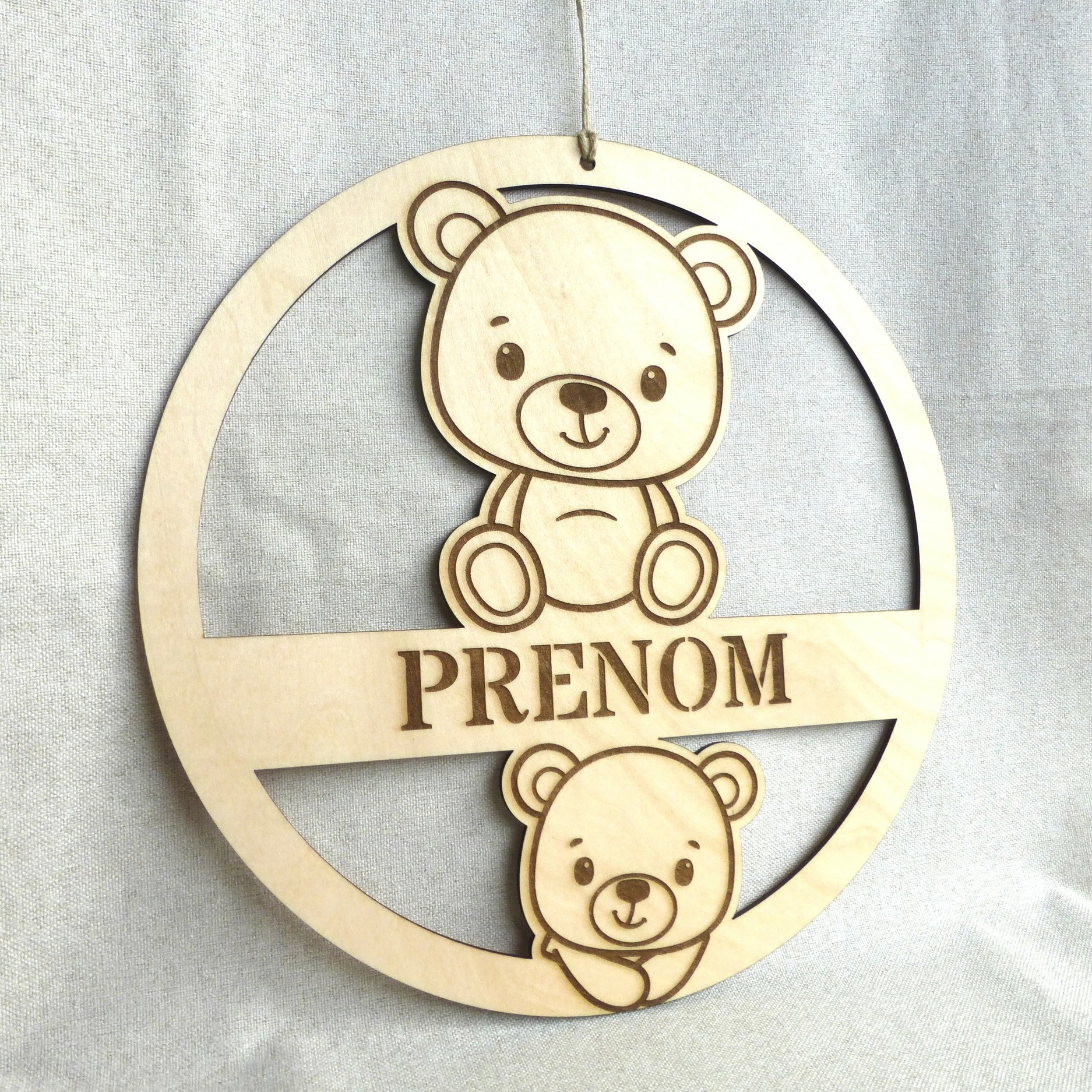 Couronne en bois avec prénom pour chambre denfant