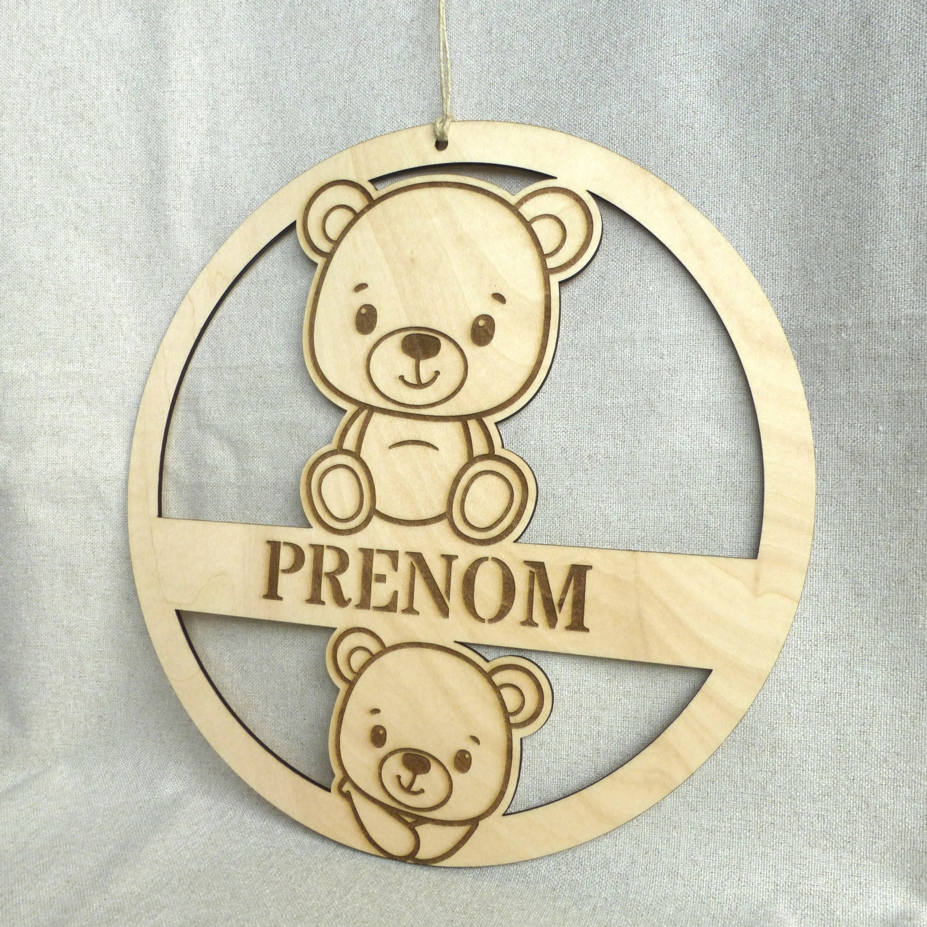 Couronne en bois avec prénom pour chambre denfant