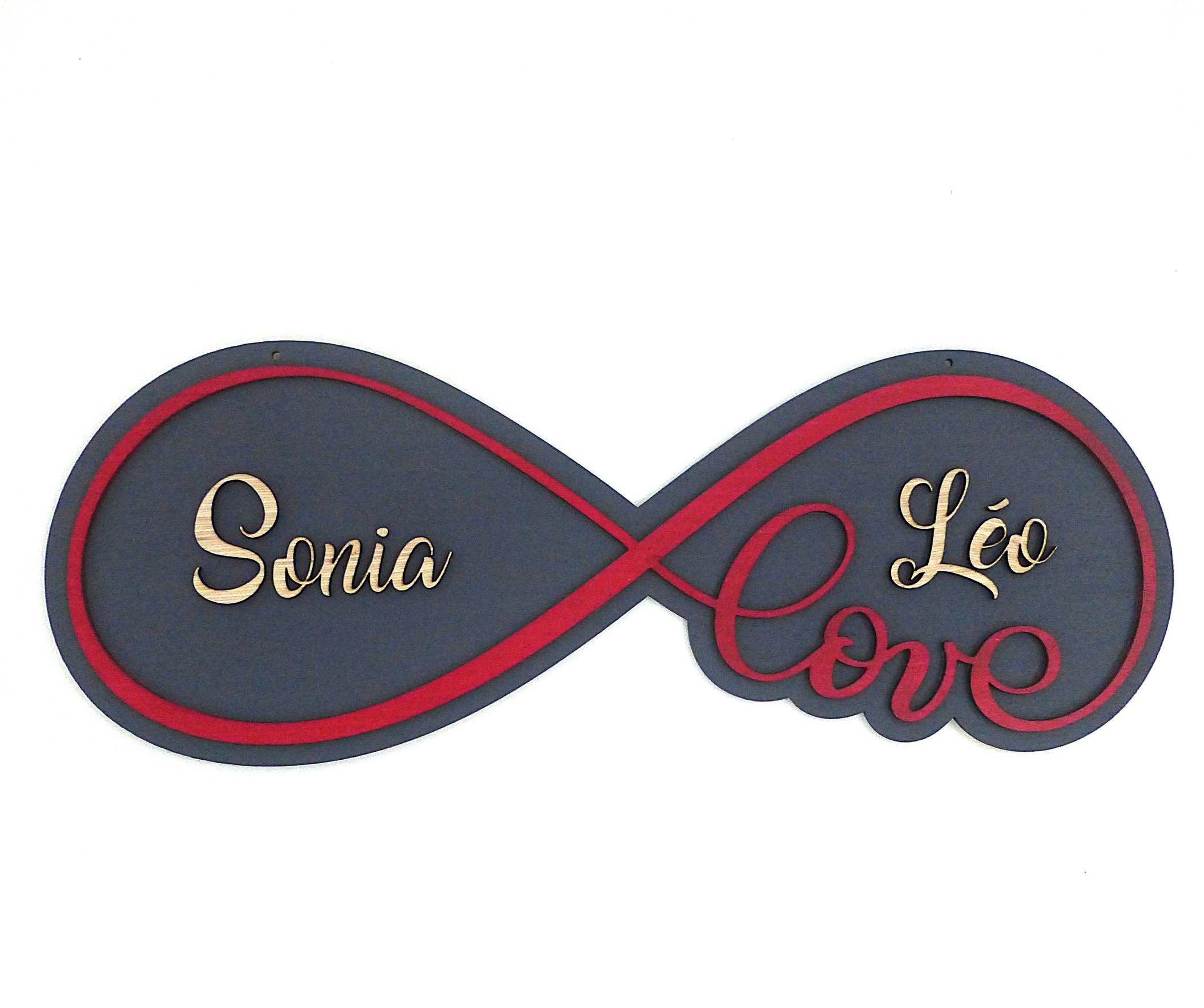 Cadeau de saint valentin personnalisé love et infini