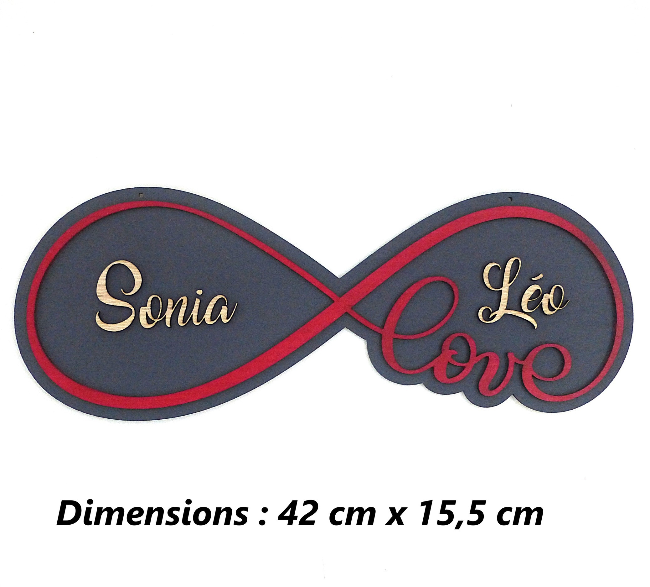 Cadeau de saint valentin personnalisé love et infini